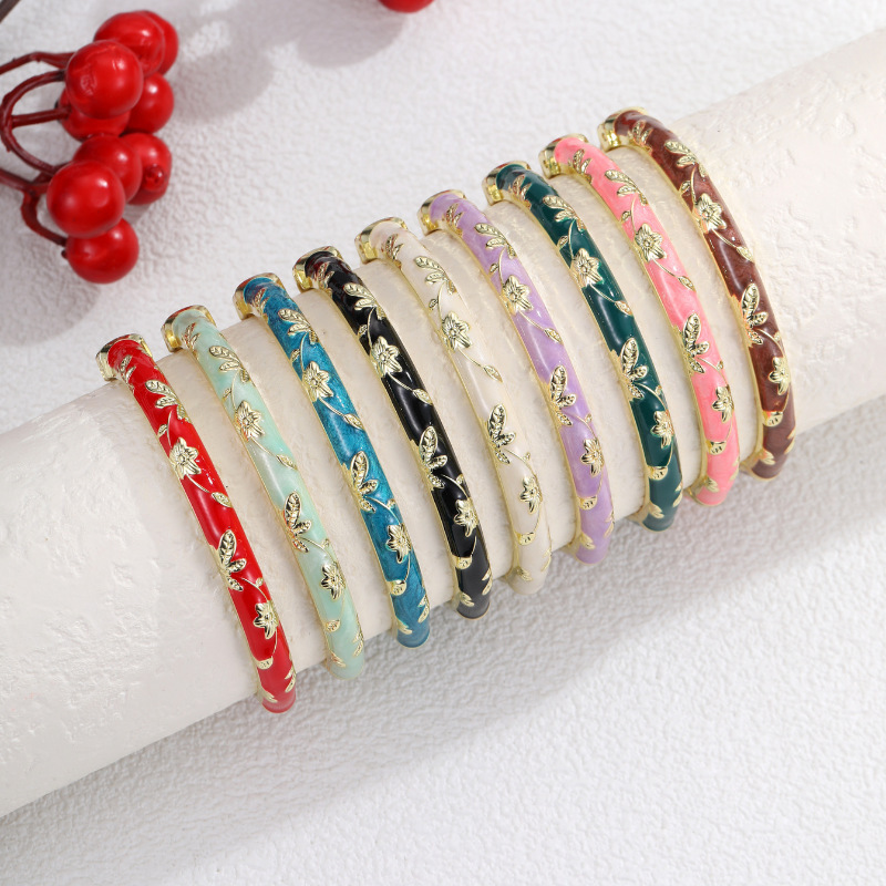 Source Factory Cloisonné Bracelet Alloy Enamel Carved Fine Bracelet Vintage Chinese Style Color Glaze Bracelet Wholesale Source Factory Cloisonné Bracelet Alloy Enamel Carved Fine Bracelet Vintage Chinese Style Color Glaze Bracelet Wholesale