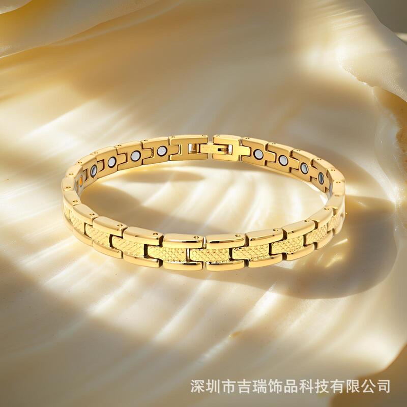 Magnetic Bracelet Unisex Crocodile Pattern Metal Jewelry Magnet Four-In-One Bracelet European and American Jewelry Tbg