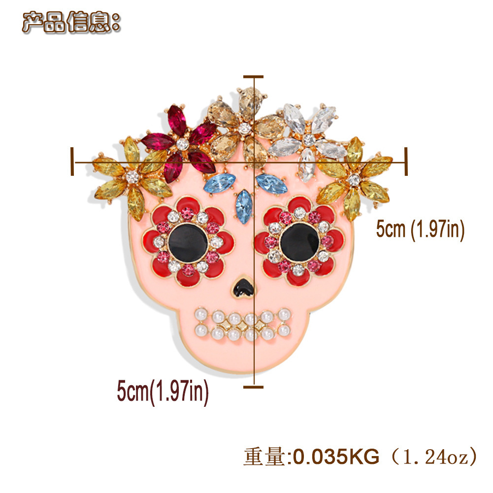 Moda Cráneo Diamante Aleación Piedras Preciosas Artificiales Pendientes display picture 20