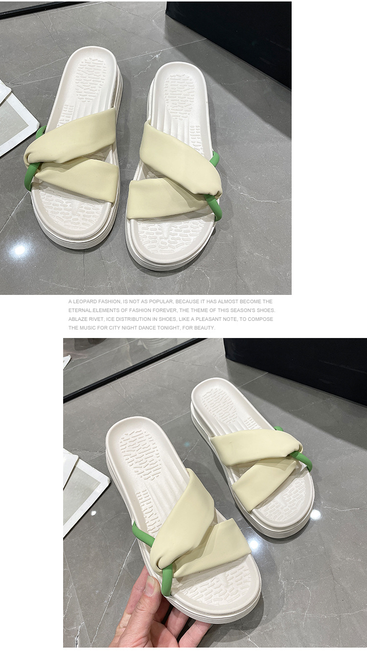 Women's Casual Vacation Solid Color Round Toe Slides Slippers display picture 16