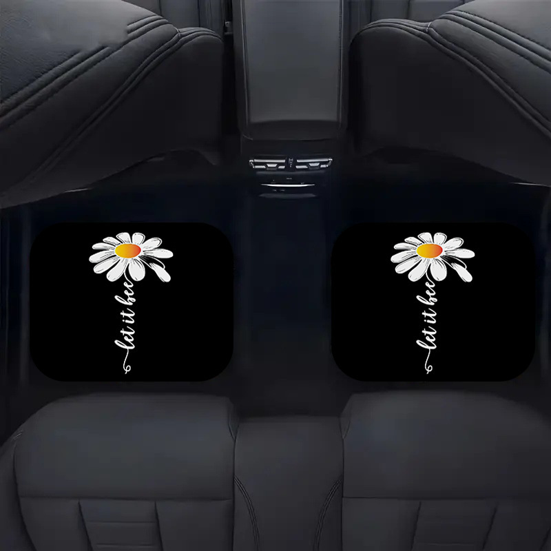 Cross-border Amazon dropshipping of small daisy car mats 4-piece set, non-slip and dirt-resistant interior floor mats wholesale