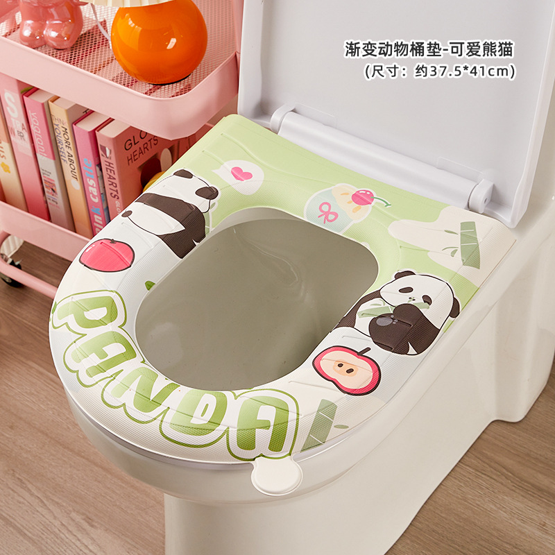 Impermeable asiento de inodoro cojín universal del hogar asiento de inodoro cuatro estaciones universal asiento de inodoro cubierta de cojín Eva Internet popular pegatinas de inodoro