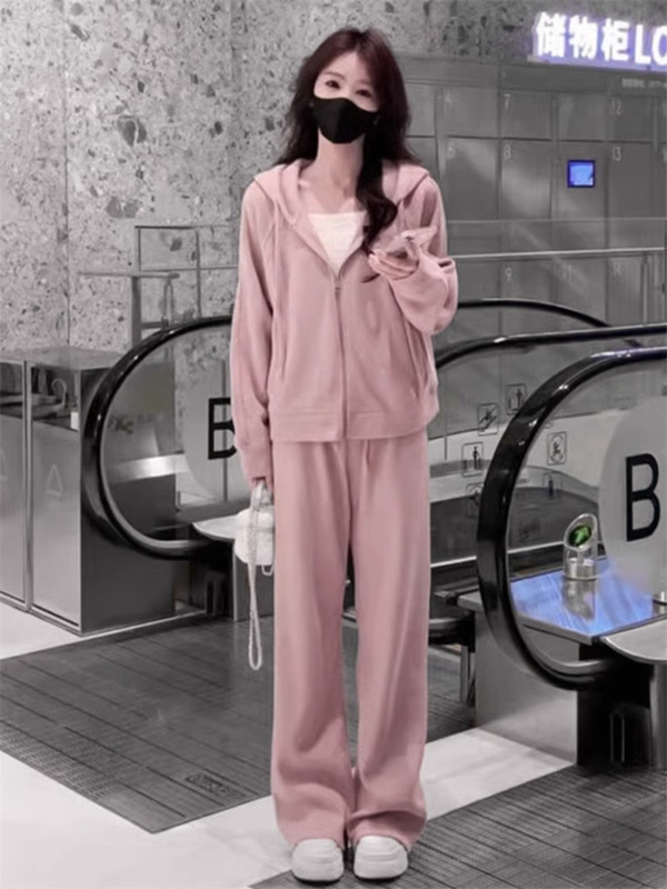 大きいサイズの婦人服の秋の洋風のカジュアルな2つのセットは肉を遮って痩せていることができます。|undefined