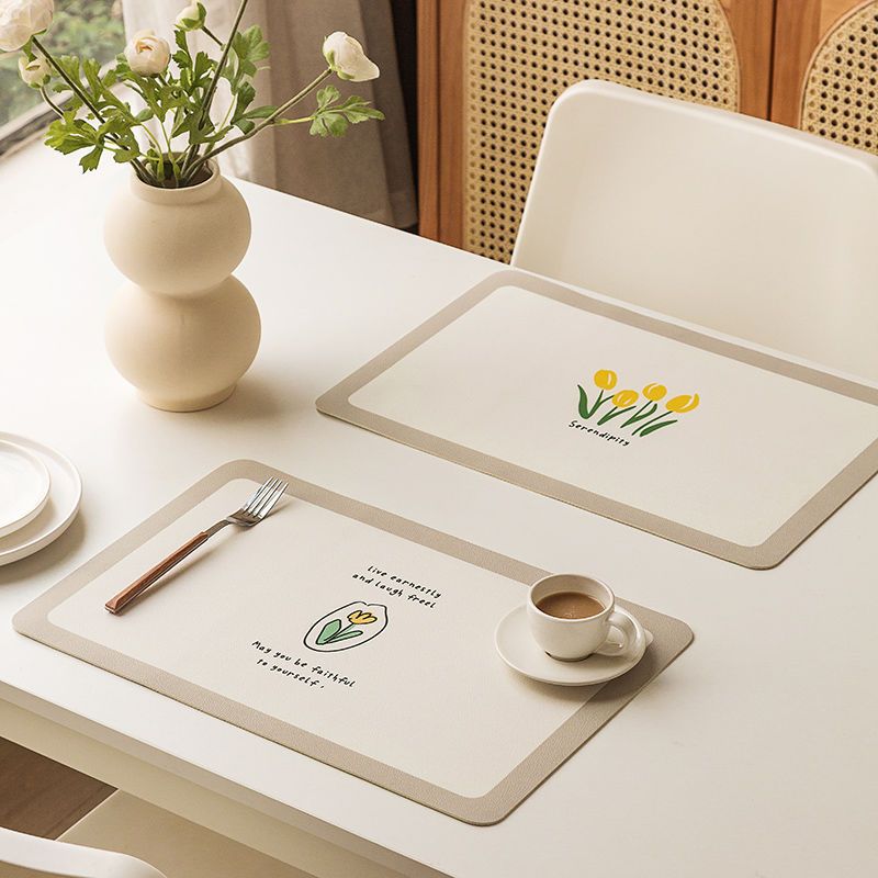 Estera de aislamiento térmico ins Wind anti-scald placemat desechable impermeable a prueba de aceite estera de mesa plegable vajilla para el hogar estera de tela