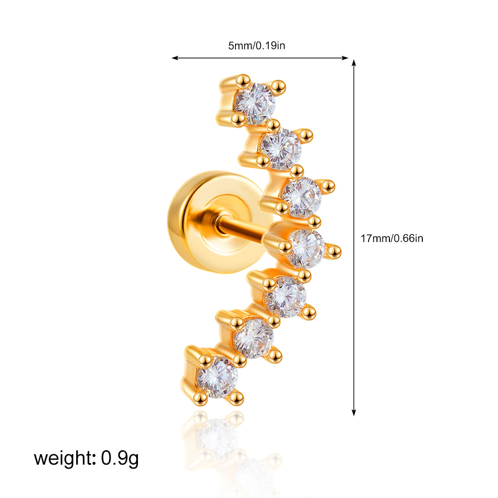 2g Weight 201 Stainless Steel Ear Needle Material Ear Studs Classification 1 Piece Quantity Casual, Daily Occasion Copper Material Star, Moon, Heart Shape Pattern All Seasons Season Women's Gender Plating Design Elegant, Simple Style Style 1 Piece Elegant Simple Style Star Moon Heart Shape Plating Copper Ear Studs 32