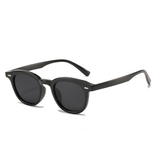 New trendy marine piece rice nail sunglasses, European and American retro small round frame sunglasses, cross-border color sunglasses