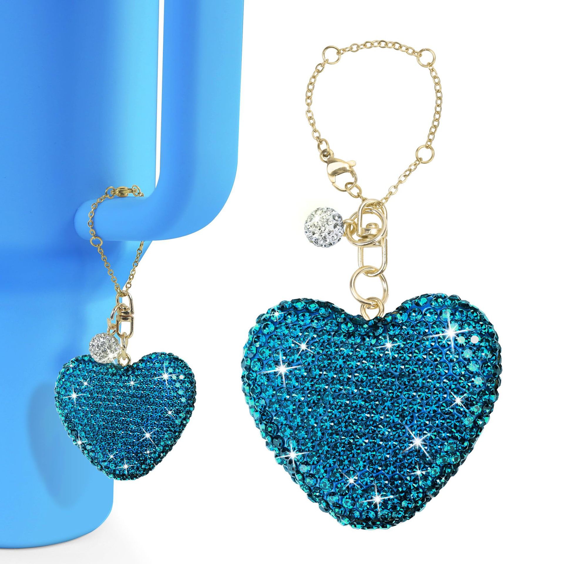 Stanley Cup flash heart -shaped accessories Stanley water bottle…