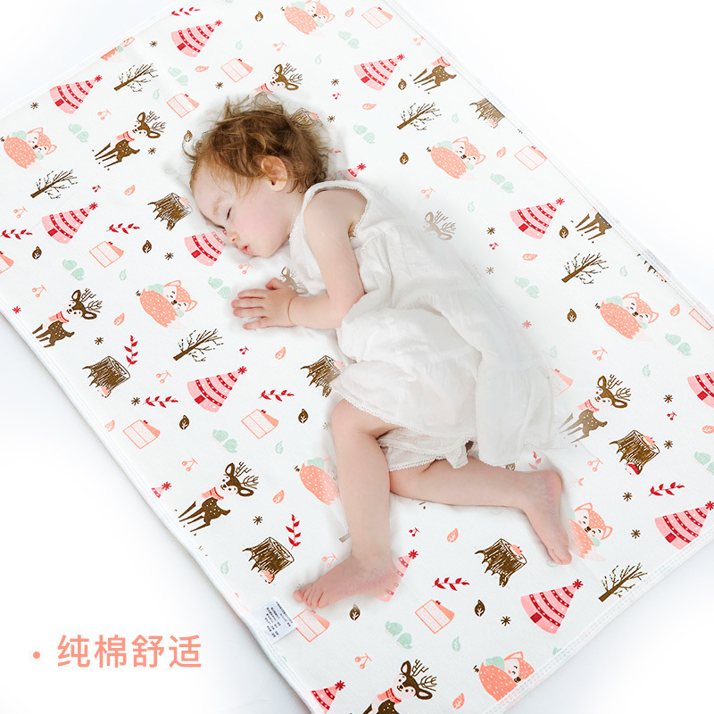 Class A Cotton Baby Diaphragm Pad Waterproof Washable Large Double-sided Non-slip Breathable Newborn Products Bed Diaphragm Pad