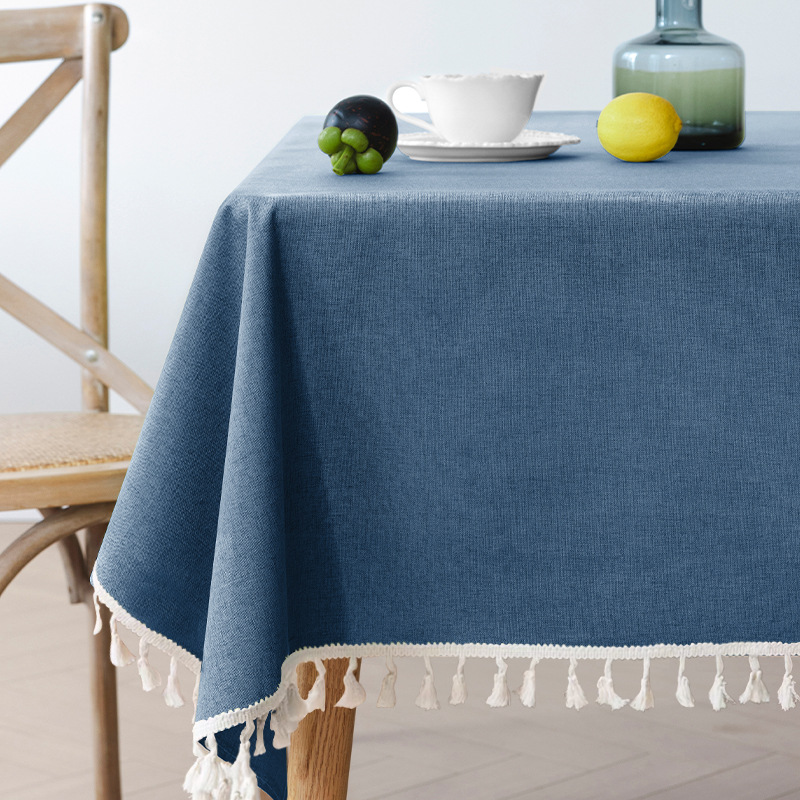 Manos de mesa a prueba de agua a prueba de aceite, algodón, lino, tela de mesa de comedor de color sólido, tela de mesa de té a prueba de agua a prueba de aceite sin lavado