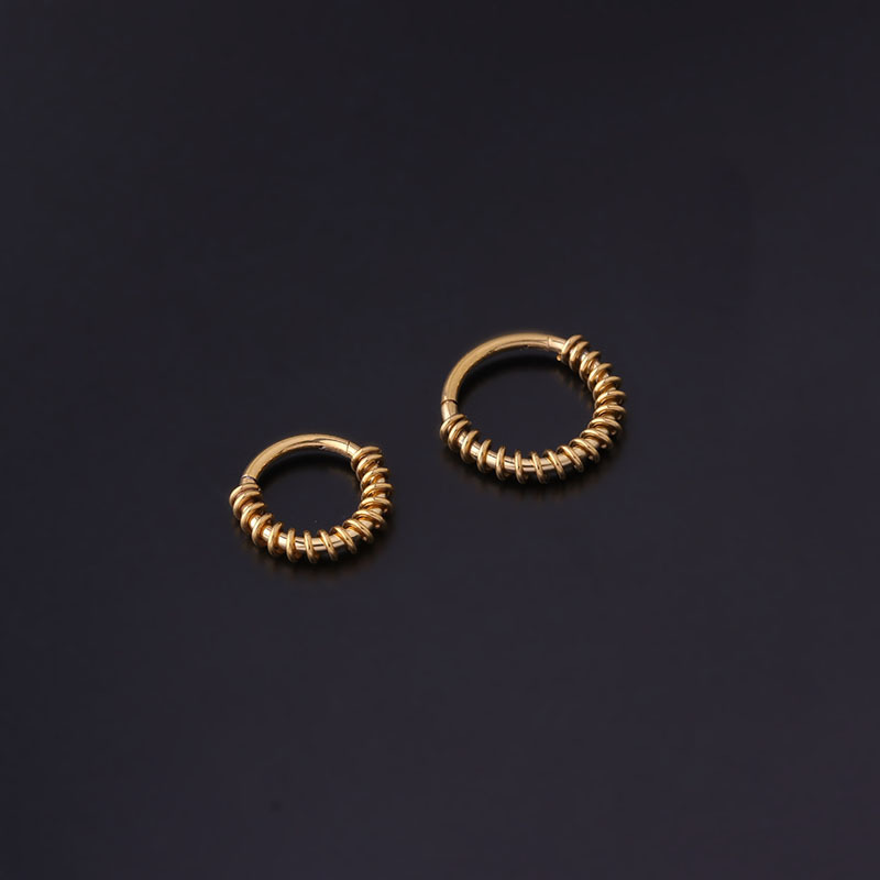 316L Stainless Steel Material 316L Stainless Steel No Inlaid Nose Rings & Studs Circle Waterproof Non Tarnish Surgical Steel