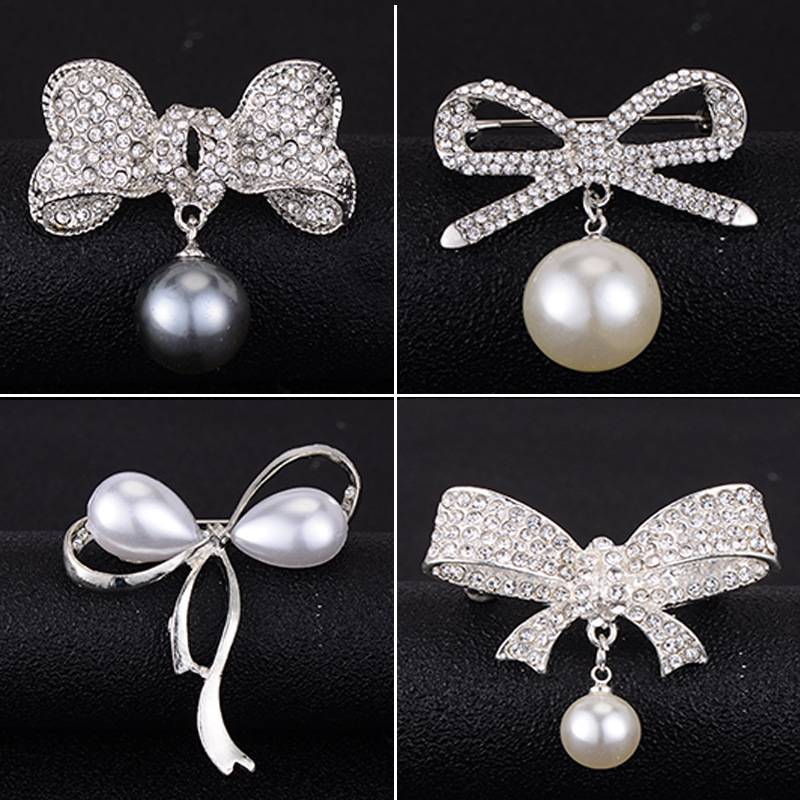 personality fashion butterfly Pearl Brooch Ladies Simplicity Versatile Pin A small minority design senior Metal With accessories
