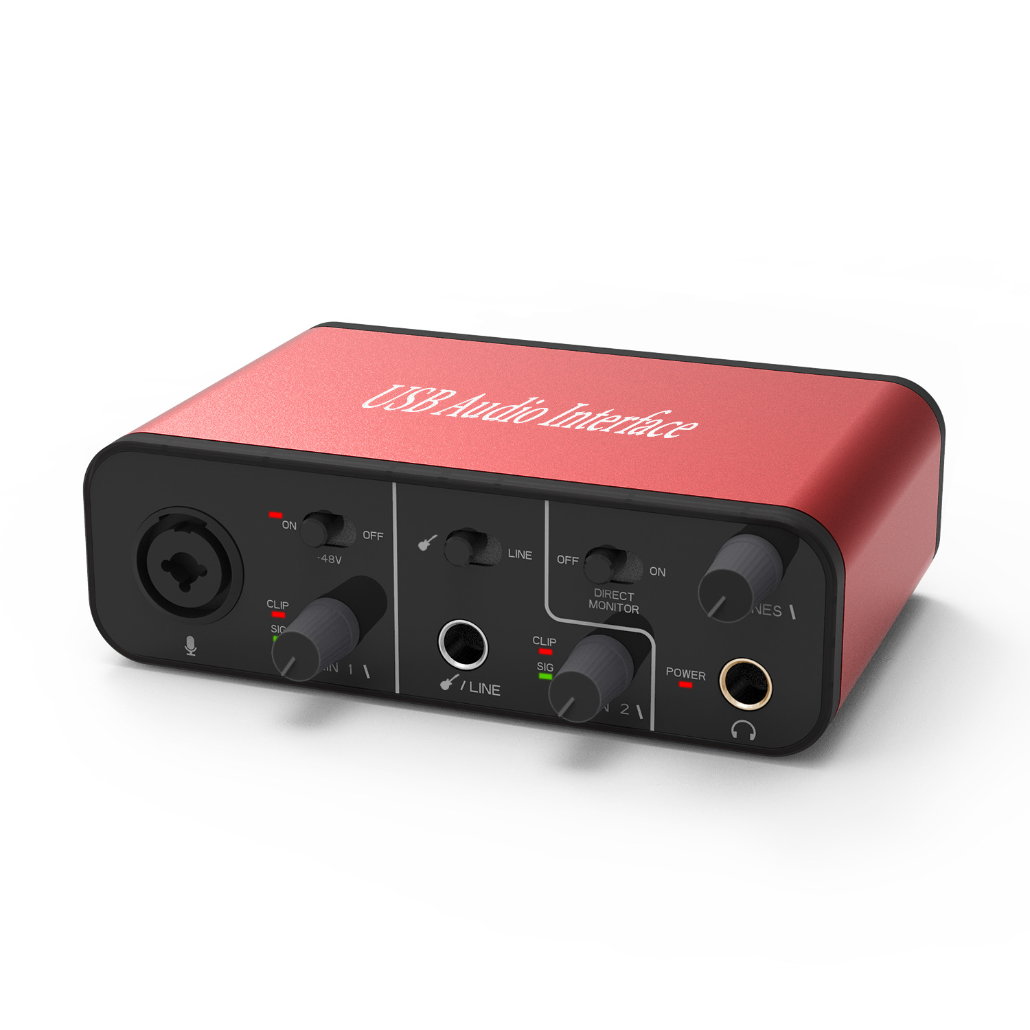 Cross-Border Amazon Best-Selling Sound Card, External Sound Card for Computer Recording, Professional Recording Sound Card with 192K Low Latency