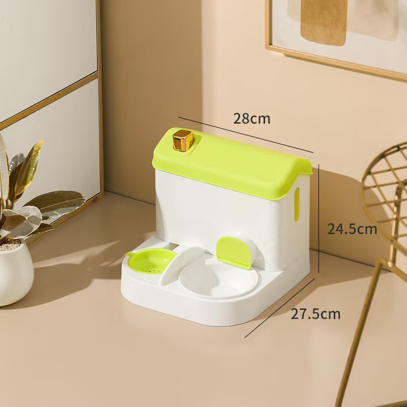 Tazón de comida para gatos 2 - en - 1 bebedor de agua para perros y gatos doméstico de alimentación automática de gran capacidad para artículos para mascotas