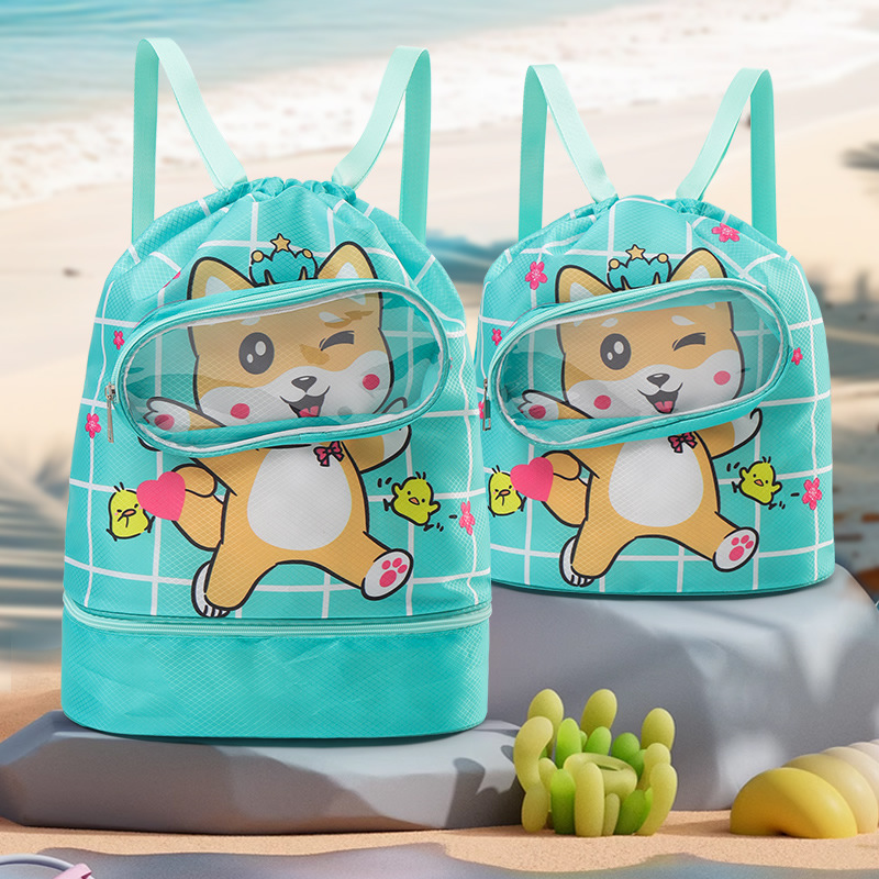 Nuevo paquete de separación húmeda y seca para niños, mochila impermeable para niños y niñas, bolsas de baño, bolsas de almacenamiento para trajes de baño, bolsas de viaje deportivas