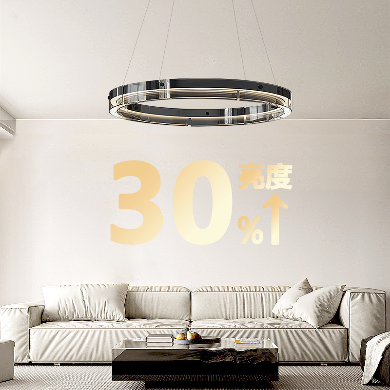 Iluminación de sala de estar minimalista italiana círculo de alta gama nueva lámpara de la sala de estar diseñador de lámparas de sala de comedor