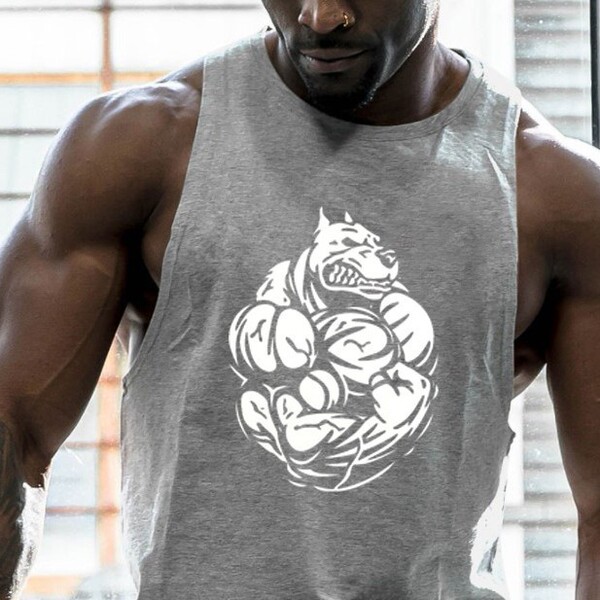 Breathable T-shirt for gym for training with a round collar