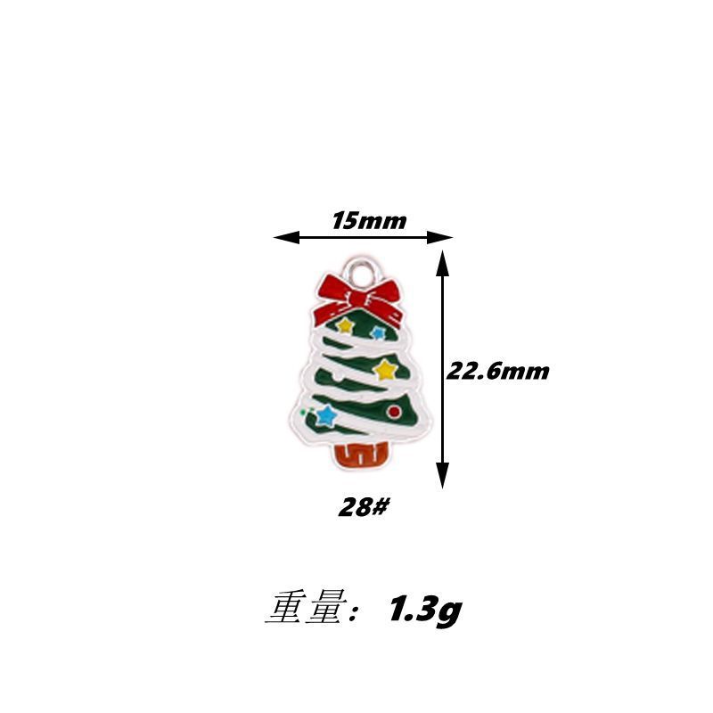 クリスマス漫画 DIY 合金ドリップオイルゴールデンホワイト K サンタクローススノーフレークヘラジカクリスマス猫アクセサリー|undefined