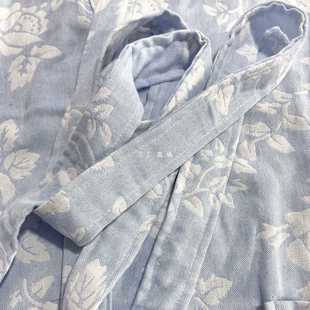 ✅ Double-Layer Jacquard Bathrobe, Long-Sleeved, Short, Quick-Drying, Breathable, Water-Absorbent, Thin Sauna Suit, Universal Bathrobe for All Seasons