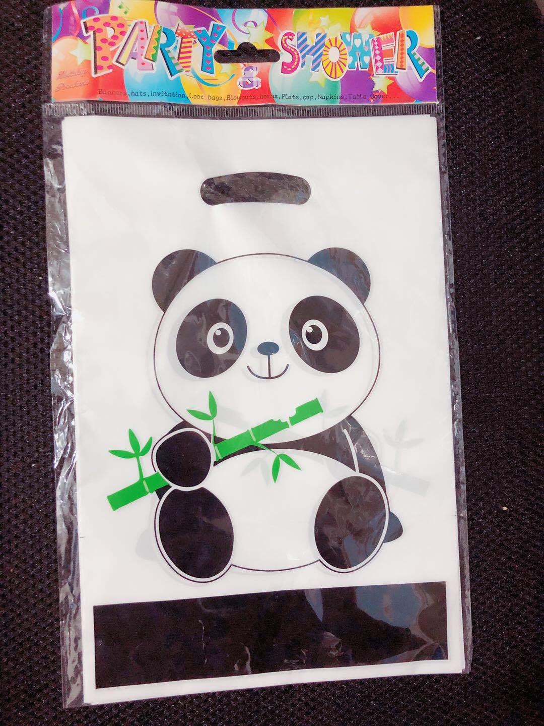 En stock Panda decoración del Partido de cumpleaños props fiesta vajilla traje papel tejido palomitas