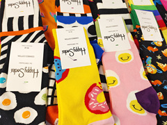 HappySocks女襪3潮流情侶襪常規運動襪卡通動漫襪透排汗彩色花襪