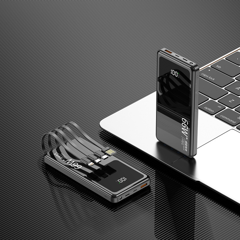 クロスボーダー人気PD超高速充電大容量セルフケーブル充電宝20000mahモバイル電源ロゴカスタマイズ|undefined