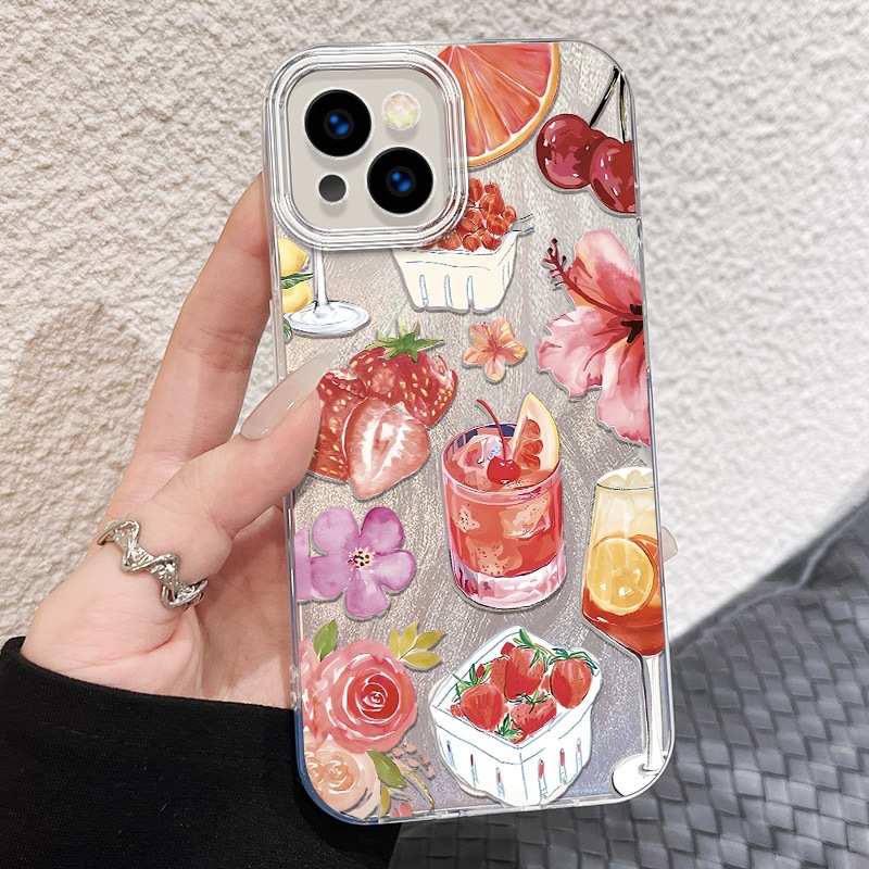 PC Soda Water Strawberry Cute Phone Cases Phone Accessories display picture 5