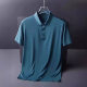Dad summer wear middle-aged and elderly men's short-sleeved T-shirt summer ice silk polo shirt father middle-aged half-sleeved top clothes
