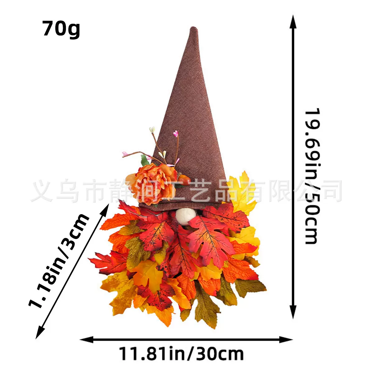 秋季丰收节公仔门挂田园风尖帽花环森系拍照道具帽批发美式挂饰