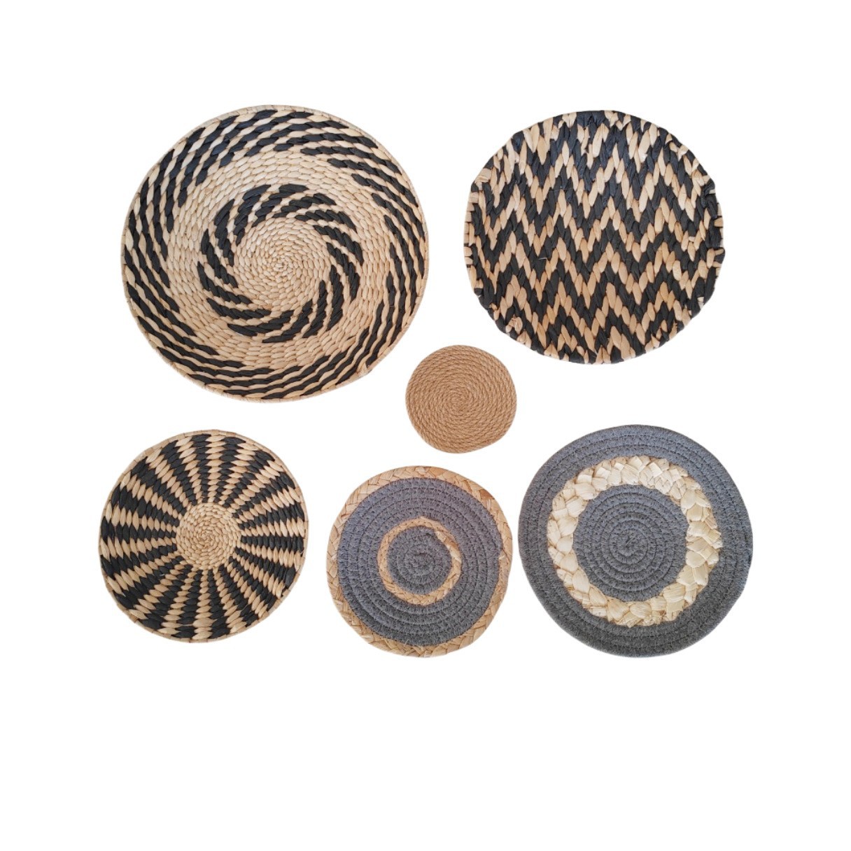 Nordic ins porche paja casa de familia hecha a mano heno ratán decoración de pared colgante decoración de pared pared pared pintura de pared