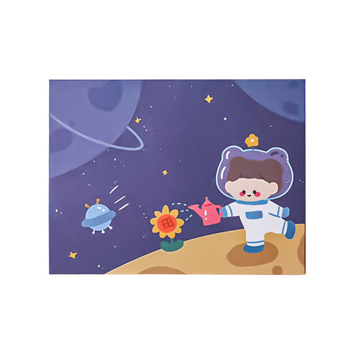 Cartoon ins envelope style greeting card, holiday blessing message, thank you postcard, cute creative small card