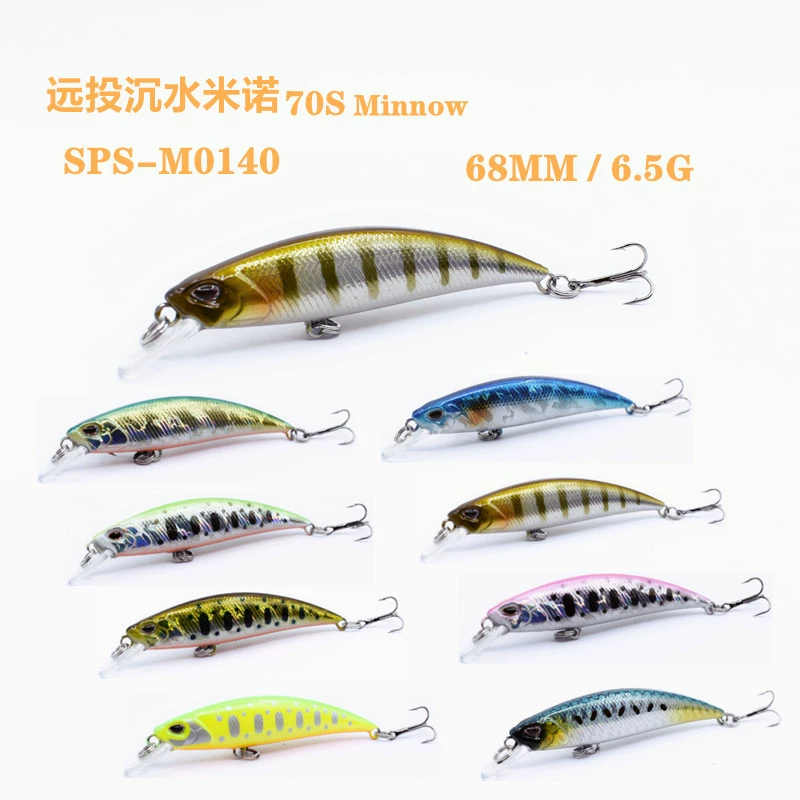 [Прямые продажи с фабрики] Luya Long Shot погружная приманка minnow68mm6.5 G многоцветная поддельная приманка жесткая приманка