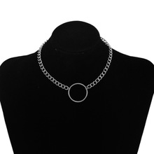 潮牌创意圆环钛钢项链情侣男女钛钢吊坠学生简约个性配饰