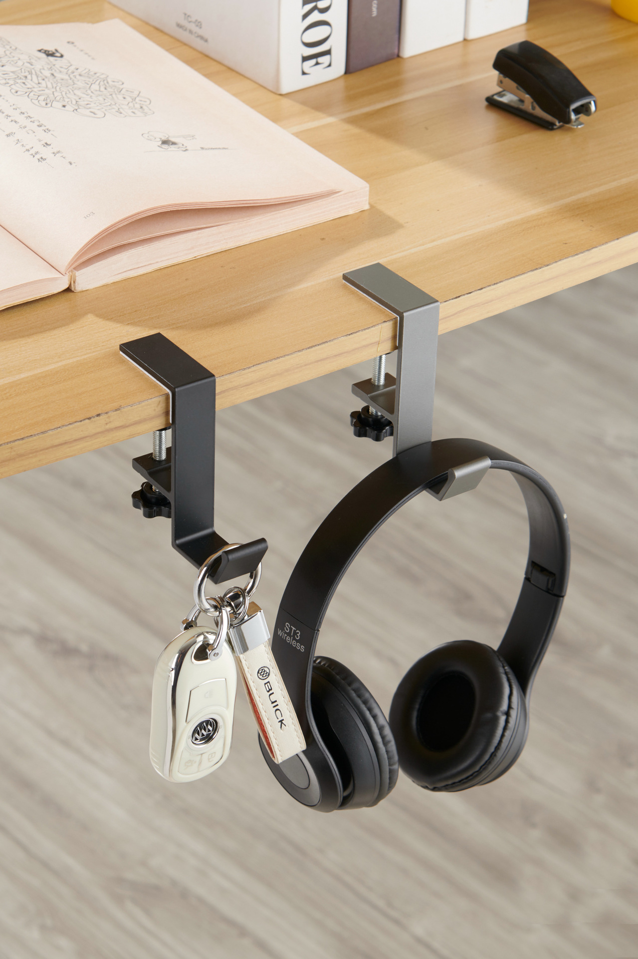 桌边挂钩:调节固定款单钩