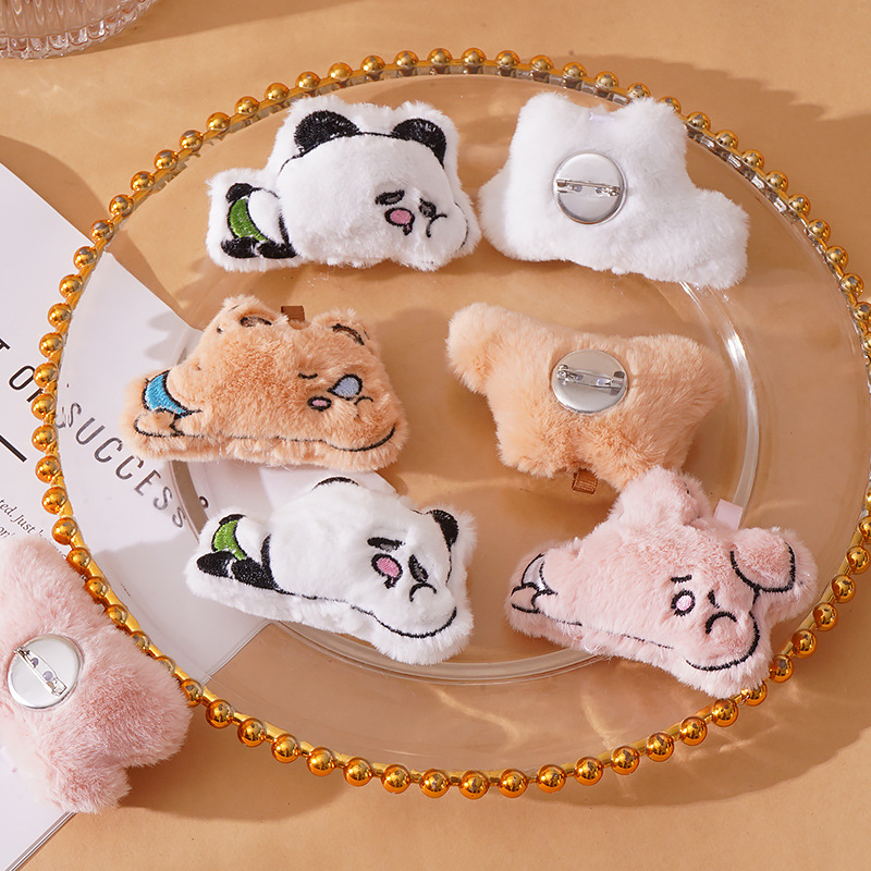 Cartoon plush doll sleepy bear pendant cute bag decoration accessories plush bear keychain pendant