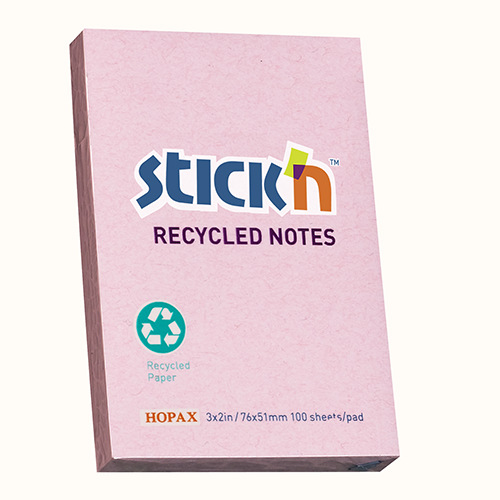 36502 친환경 재활용 종이 노트.76*51mm.핑크