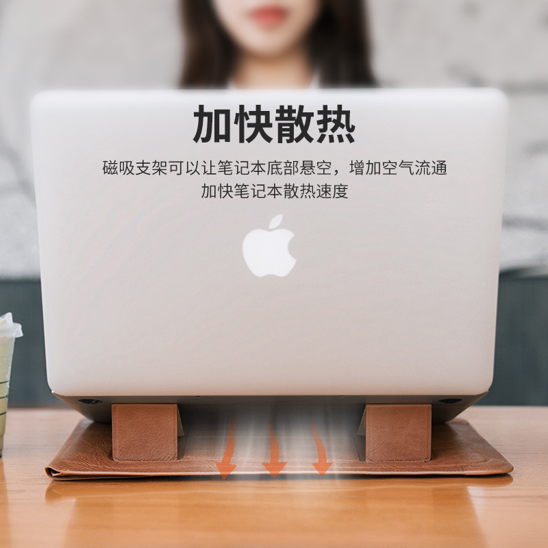 Nelkin Slim multi-función bolsa de la computadora-ondulación del agua adecuado para 14 pulgadas de 16,1 pulgadas portátil liner bolsa de soporte