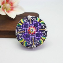 复古金属工艺品珐琅彩镂空圆形花盒婚庆回赠礼品盒创意小饰品收纳