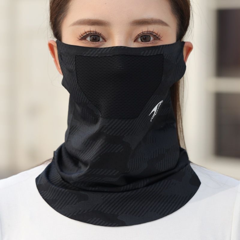 2025 フェイスと首をカバーする男性用日焼け止めマスク、サイクリングスポーツ、耳掛け、屋外用サンシェードマスク、ネックガード、ベール|undefined