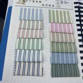 春夏色织新品韩风肌理高品质格子条纹男女童装衬衫连衣裙吊带鞋材