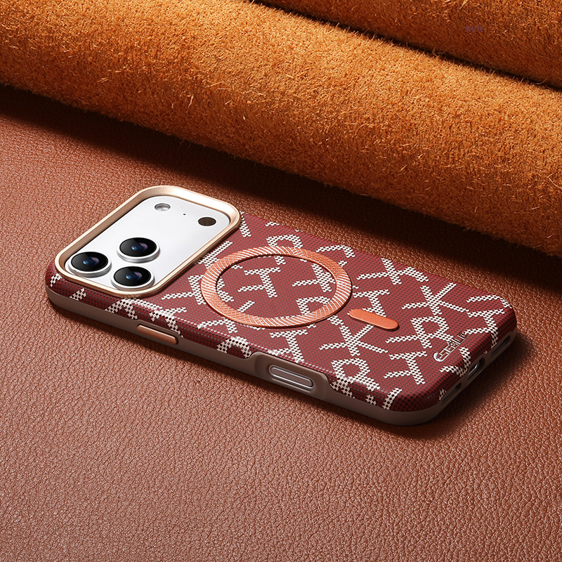 Ốp lưng da chữ cái sang trọng cho iPhone 17 Pro Max/16/15/14, chống sốc toàn diện, nam tính — 【Đen chữ da từ tính】, 【Nâu chữ RT da từ tính】, 【Xanh lá chữ RT da từ tính】, 【Xanh dương chữ RT da từ tính】 chi tiết 5