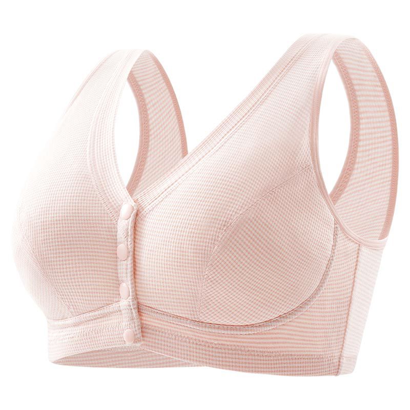 Ropa interior de madre sujetador con hebilla delantera para mujer Sujetador antibacteriano de seda de morera para mujeres de mediana edad y ancianas sin anillo de acero chaleco ropa interior verano