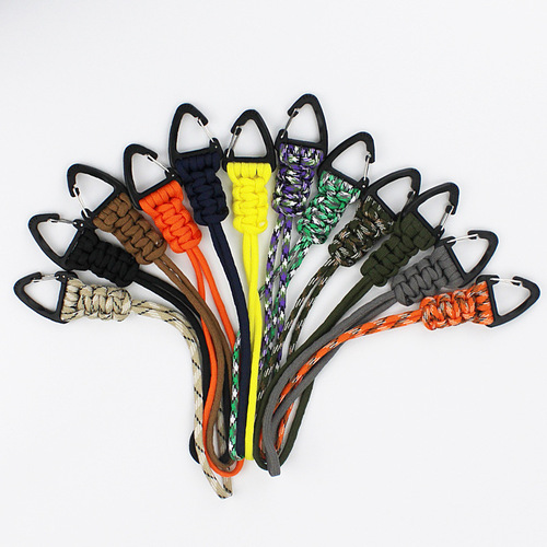 Cross-border new keychain strap anti-lost umbrella hook hook drop-proof knife lanyard camping outdoor mountain hook