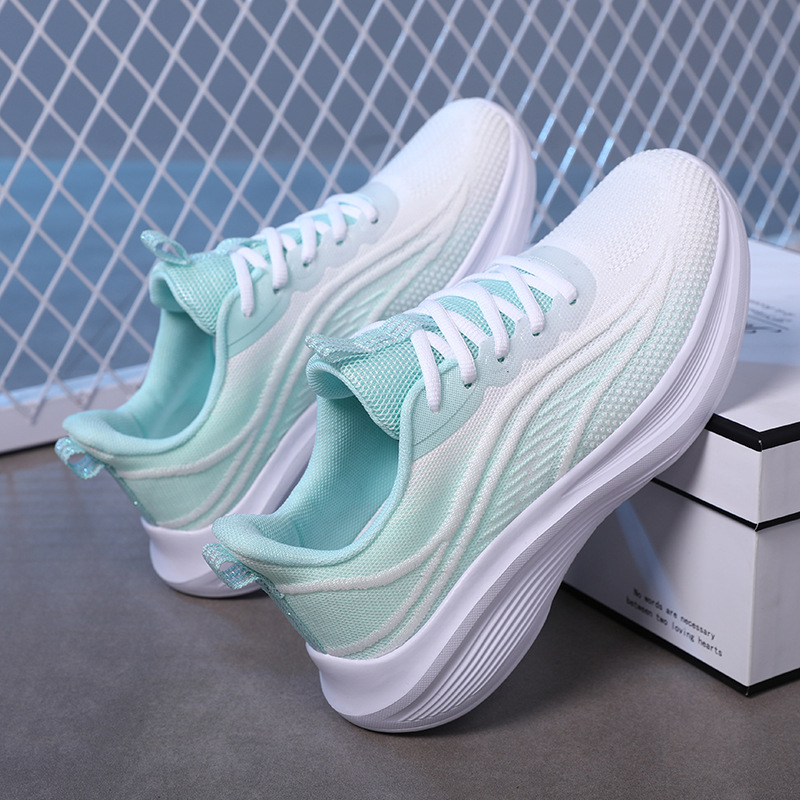 Zapatos deportivos de verano de dos estrellas zapatos de mujer una sola red hueco transpirable zapatos de carrera antideslizantes ligeros suaves zapatos casuales de estudiantes mujeres