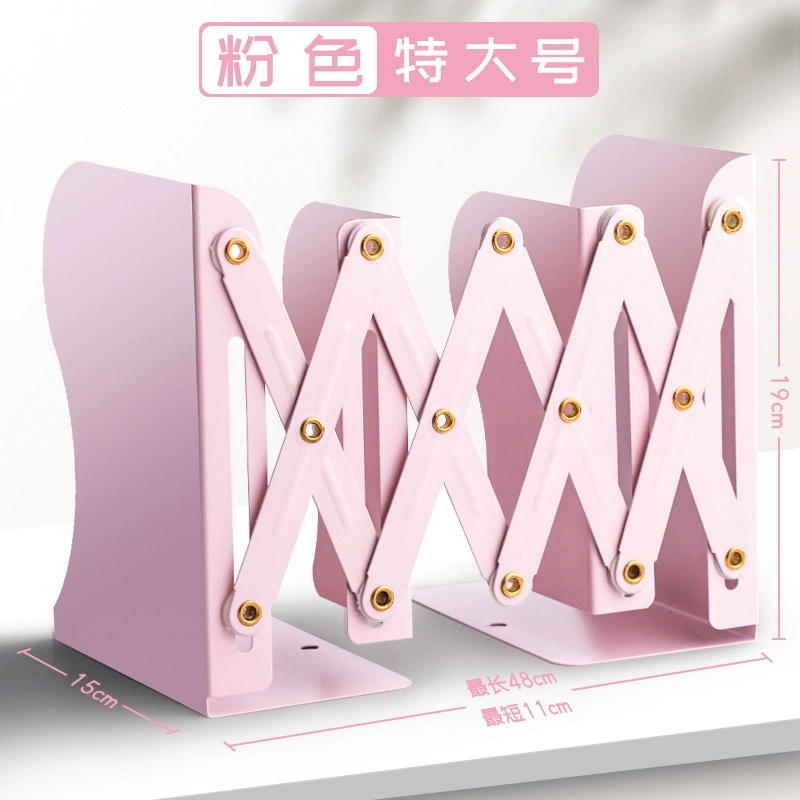 Adjustable Folding Desktop Book Rack, extendable multi-size with pen holder, portable