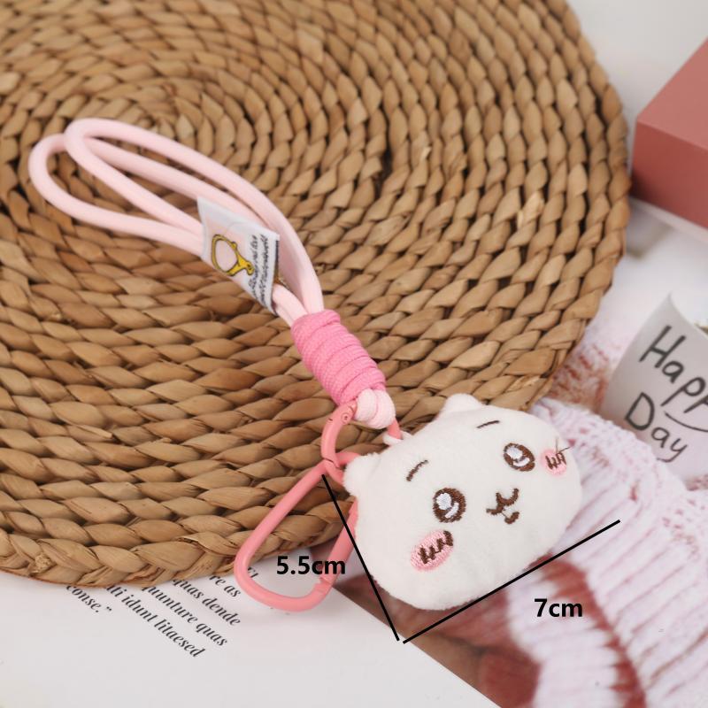 Caricatura niña corazón felino oso colgante muñeca llavero colgante bolso colgante accesorios de cadena de teléfono móvil