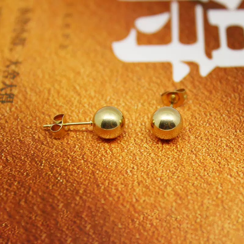 批发316L不锈钢钢球钢珠耳钉百搭简约豆豆耳钉耳坠环穿刺饰品女