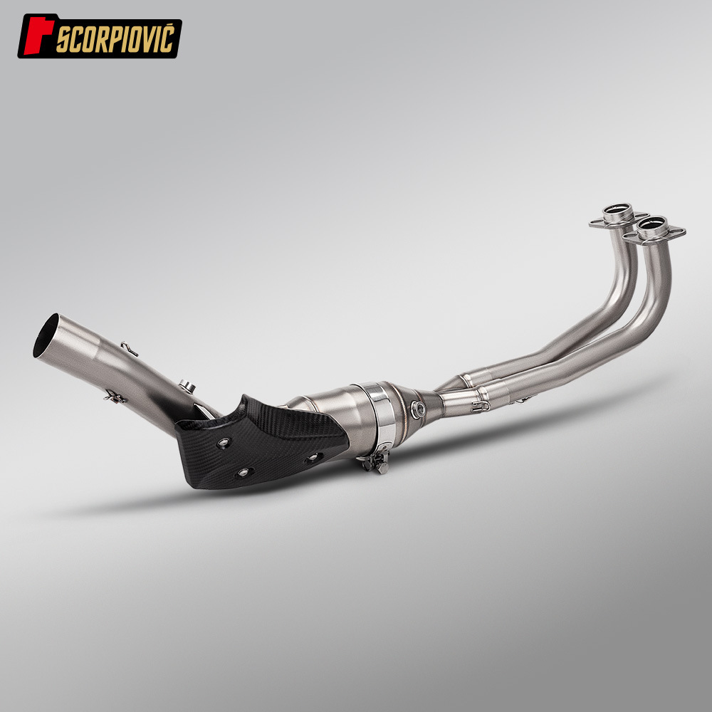 Motorcycle Scooter Tmax530 Tmax560 Full Exhaust Pipe with Dual Oxygen Ports Front Section 2017-2026