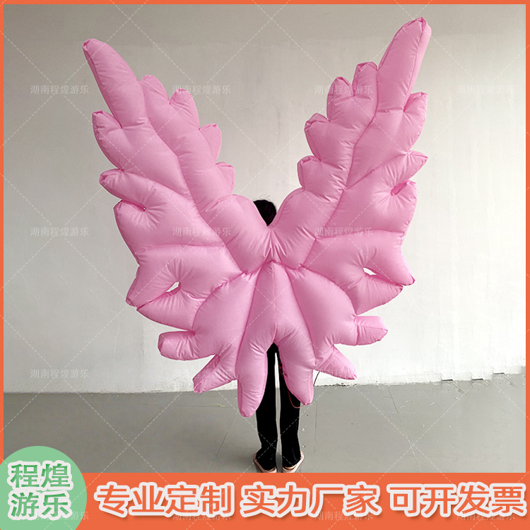 创意充气人背翅膀气模酒吧夜店派对互动活跃气氛商场活动互动引流