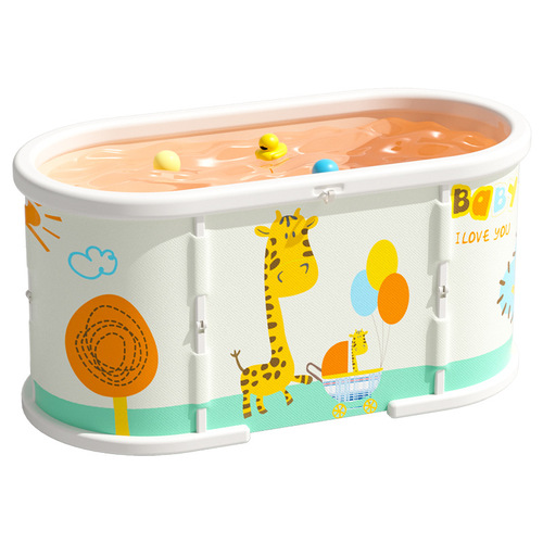 Baby swimming bucket home adult bath basin baby child bathing pool can sit foldable children's bath bucket