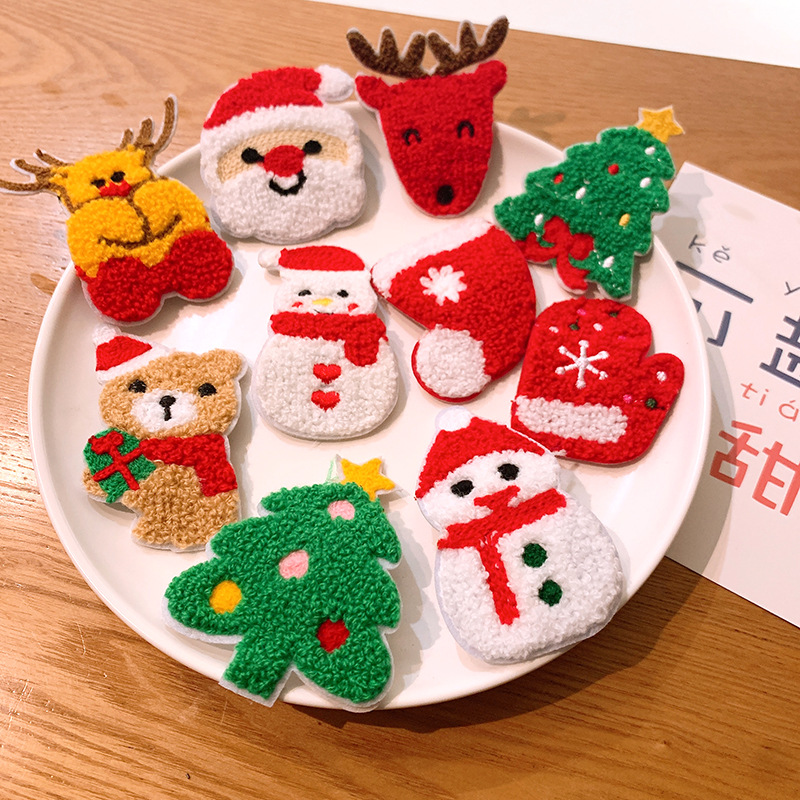 Christmas Hairpin Cute Cartoon Wool Bb Clip Christmas Hairpin display picture 1